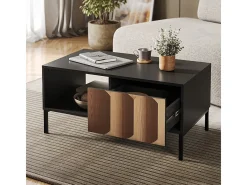 Couchtisch preto/carvalho 90x50x45 eliza