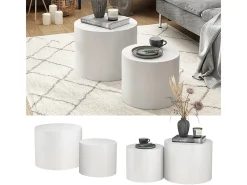 Couchtisch-Set branco 48x48x38 giva