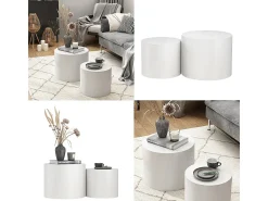 Couchtisch-Set branco 48x48x38 giva