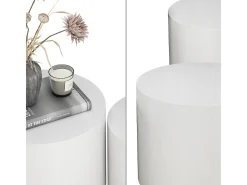Couchtisch-Set branco 48x48x38 giva