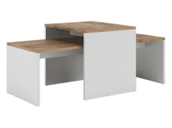 Couchtisch-Set carvalho branco/dourado 100x48x40.4 donat