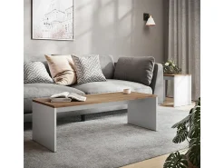 Couchtisch-Set carvalho branco/dourado 100x48x40.4 donat