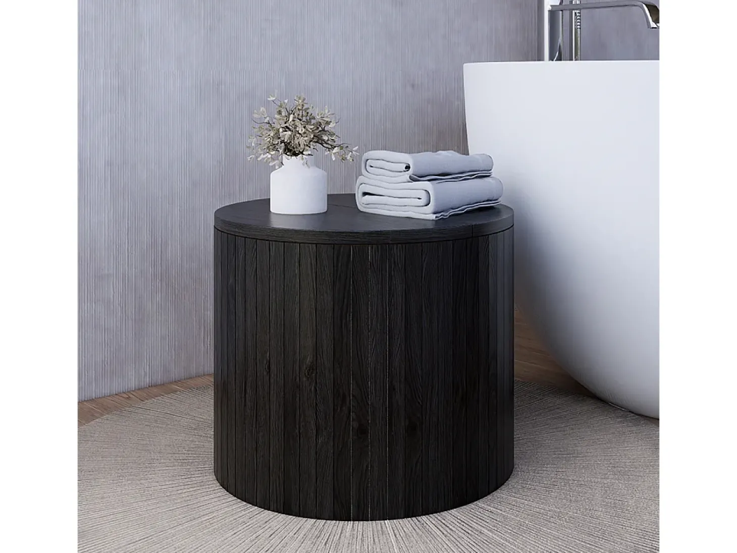 Couchtisch-Set carvalho/preto 48x48x38 tavilo
