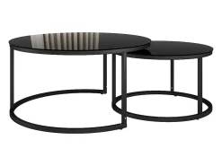 Couchtisch-Set preto alto brilho 77x77x39.5 montreal