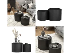 Couchtisch-Set preto 48x48x38 giva