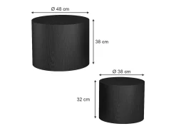 Couchtisch-Set preto 48x48x38 giva