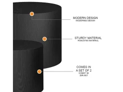 Couchtisch-Set preto 48x48x38 giva