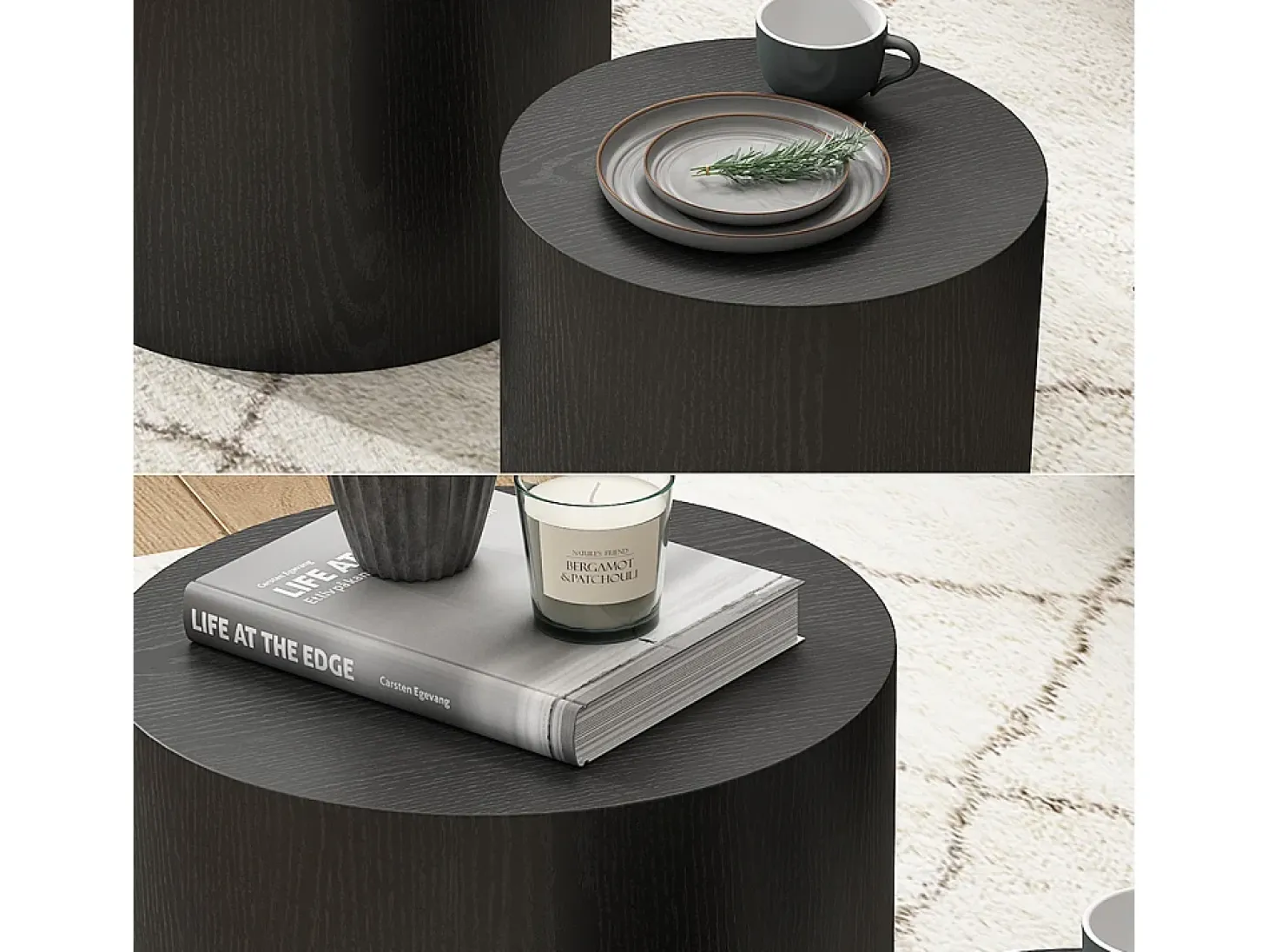 Couchtisch-Set preto 48x48x38 giva