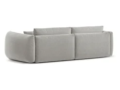 CXL by Christian Lacroix - Sofá modular "Maurie" 4 lugares em tecido chenille cinza claro - 264x107x90cm