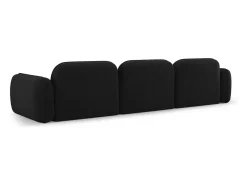 CXL by Christian Lacroix - Sofá modular "Lucien" 4 lugares em veludo carvão - 320x90x70cm