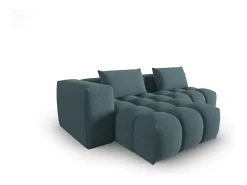 CXL by Christian Lacroix - Sofá modular de canto esquerdo "Lorella" 3 lugares em tecido estrutural azul claro - 205x145x70cm