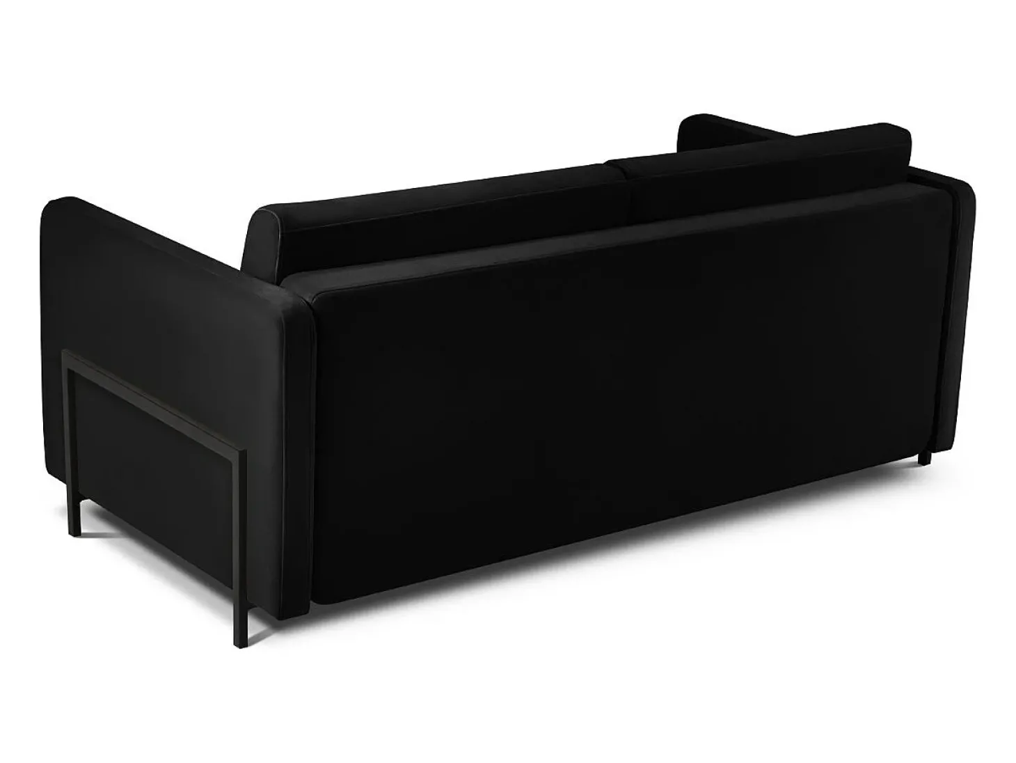 CXL by Christian Lacroix - Sofá-cama "Yanis" 2 lugares em veludo preto - 182x102x80cm