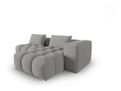 CXL by Christian Lacroix - Sofá modular de canto direito "Lorella" 3 lugares em tecido estrutural bege escuro - 205x145x70cm