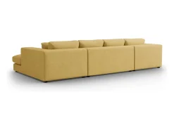 CXL by Christian Lacroix - Sofá panorâmico "Tendance" 5 lugares em tecido estrutural amarelo - 344x170x72cm
