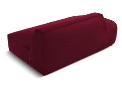 CXL by Christian Lacroix - Sofá modular virado para a esquerda "Charles" 2 lugares em veludo vermelho - 181x93x69cm