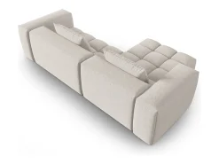 CXL by Christian Lacroix - Sofá modular de canto esquerdo "Lorella" 3 lugares em tecido estrutural bege - 260x145x70cm