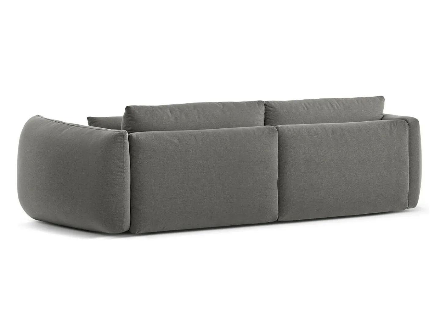 CXL by Christian Lacroix - Sofá modular "Maurie" 4 lugares em tecido chenille cinza escuro - 264x107x90cm