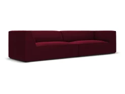 CXL by Christian Lacroix - Sofá "Charles" 4 lugares em veludo vermelho - 302x93x69cm