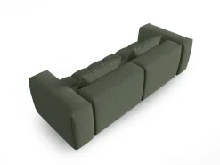 CXL by Christian Lacroix - Sofá modular "Lorella" 3 lugares em tecido estrutural verde oliva escuro - 230x85x70cm