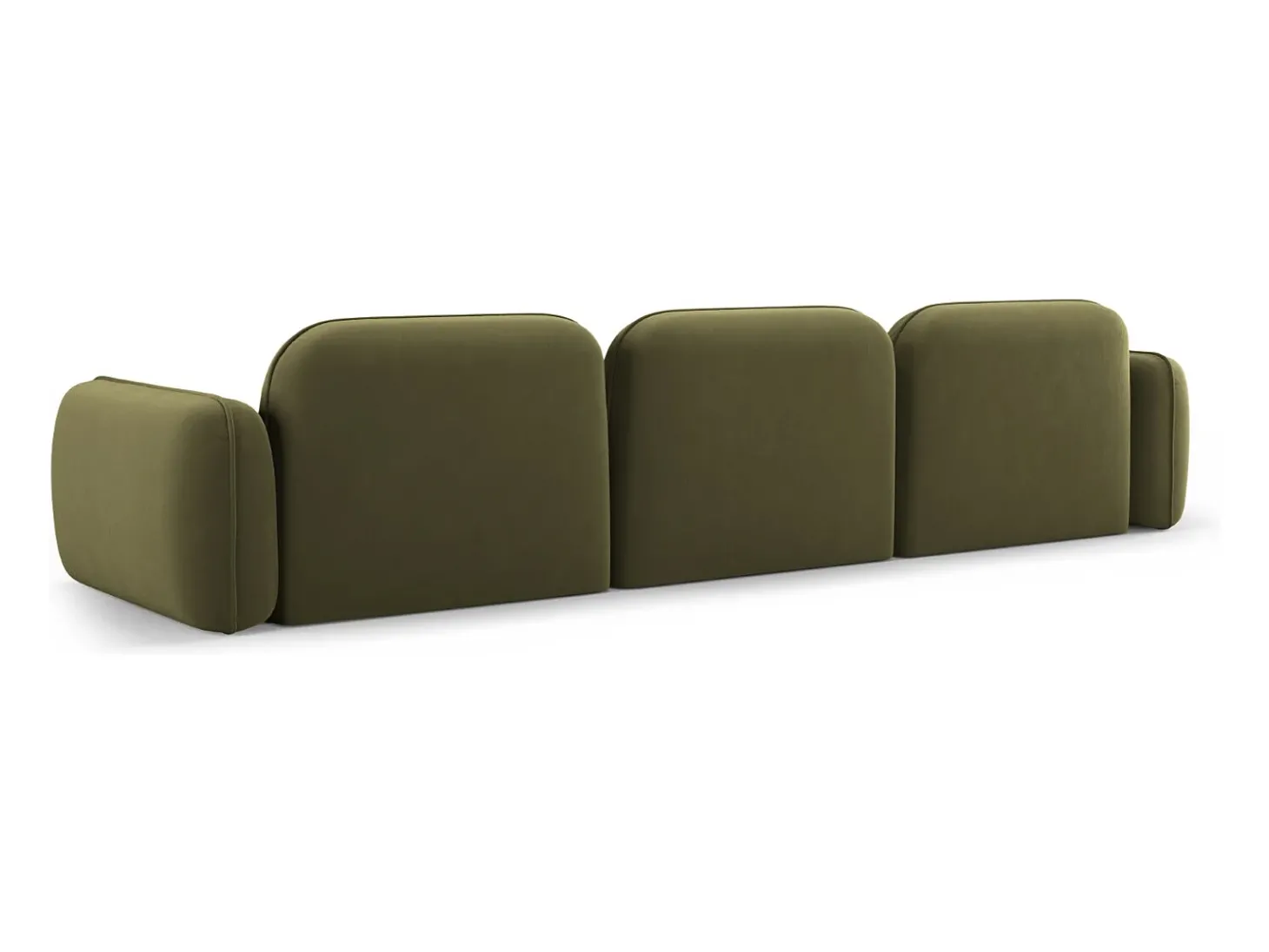 CXL by Christian Lacroix - Sofá modular "Lucien" 4 lugares em veludo verde claro - 320x90x70cm