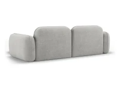 CXL by Christian Lacroix - Sofá modular de canto direito "Lucien" 3 lugares em veludo cinza claro - 230x165x70cm