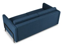 CXL by Christian Lacroix - Sofá-cama "Yanis" 3 lugares em tecido estrutural azul - 202x102x80cm