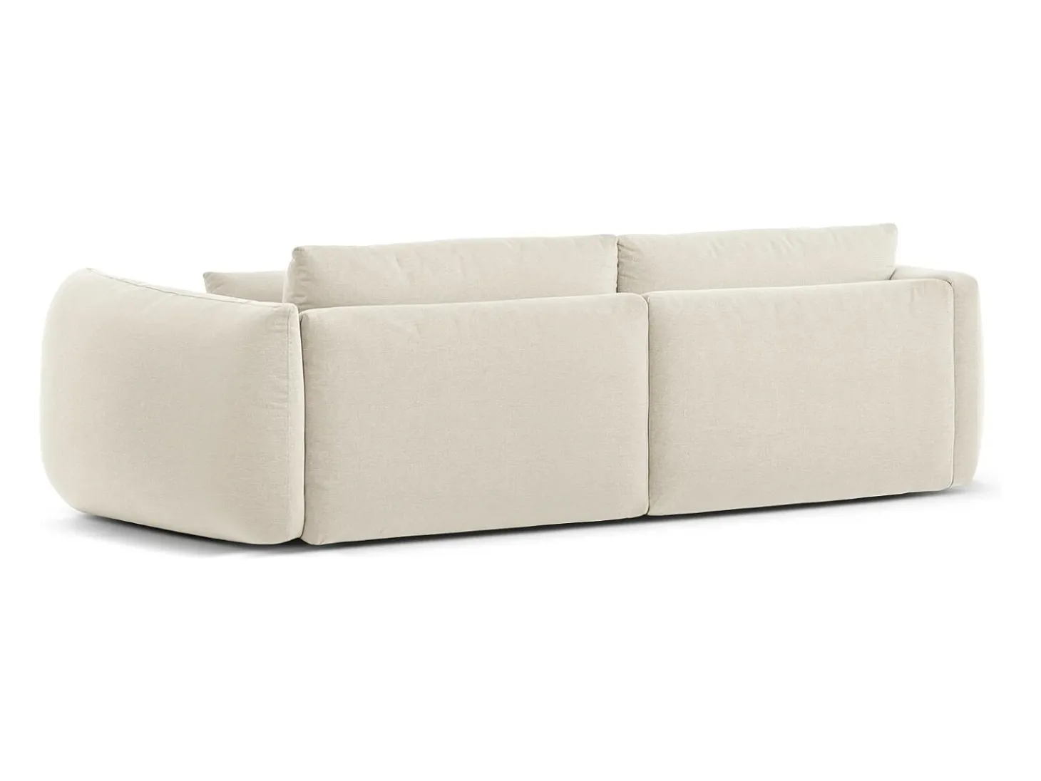 CXL by Christian Lacroix - Sofá modular "Maurie" 4 lugares em tecido chenille marfim - 264x107x90cm