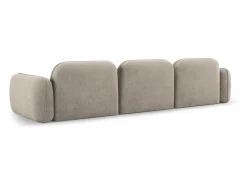 CXL by Christian Lacroix - Sofá modular "Lucien" 4 lugares em veludo bege escuro - 320x90x70cm