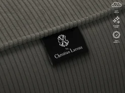 CXL by Christian Lacroix - Sofá "Tendance" 4 lugares em veludo cotelê cinza escuro - 262x122x72cm