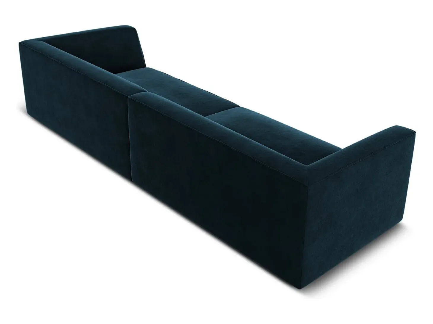 CXL by Christian Lacroix - Sofá "Charles" 4 lugares em veludo petróleo escuro - 302x93x69cm