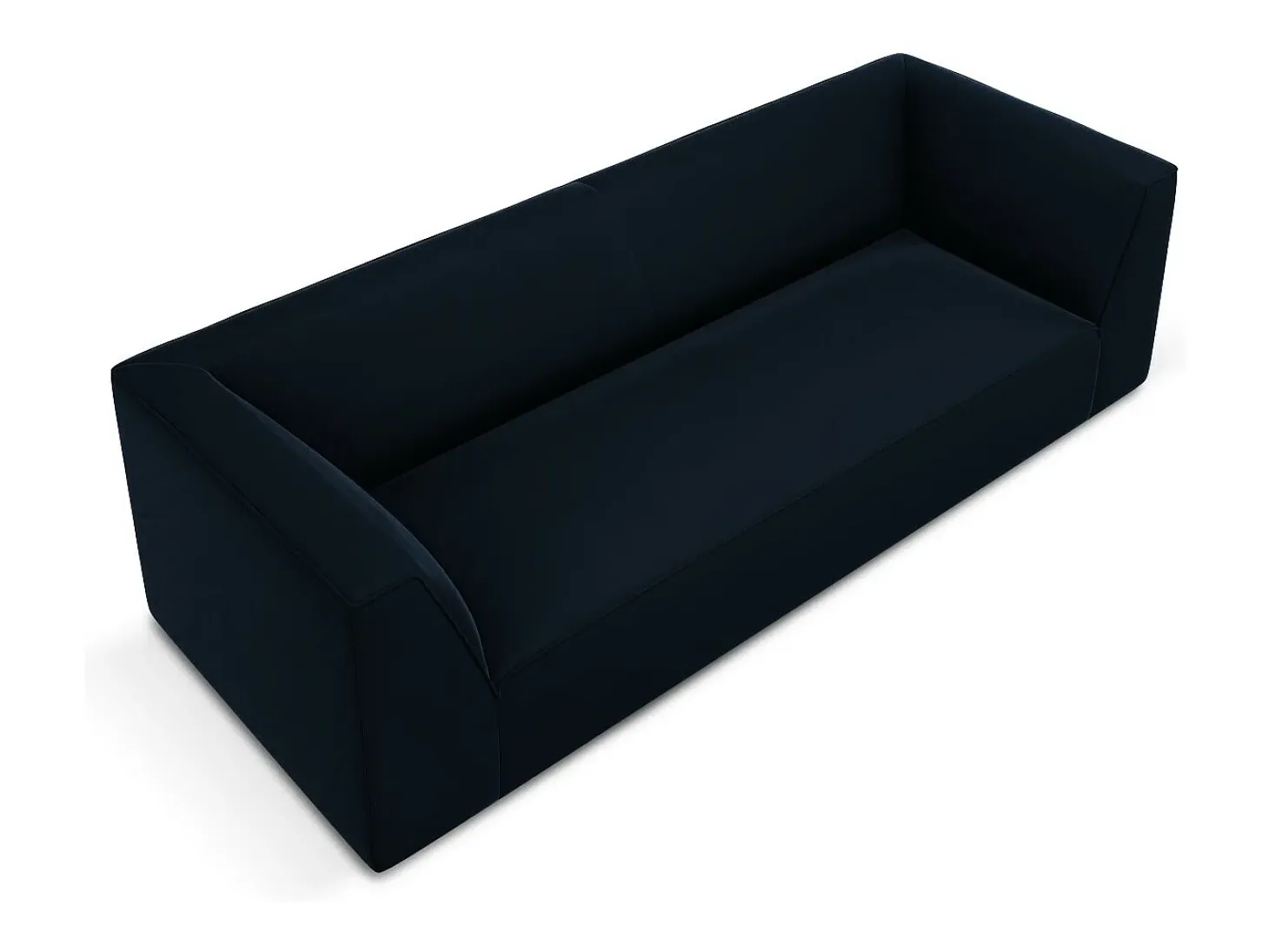CXL by Christian Lacroix - Sofá "Charles" 3 lugares em veludo azul escuro - 232x92x69cm