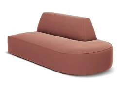 CXL by Christian Lacroix - Sofá modular direito "Charles" 2 lugares em veludo rosa - 181x93x69cm