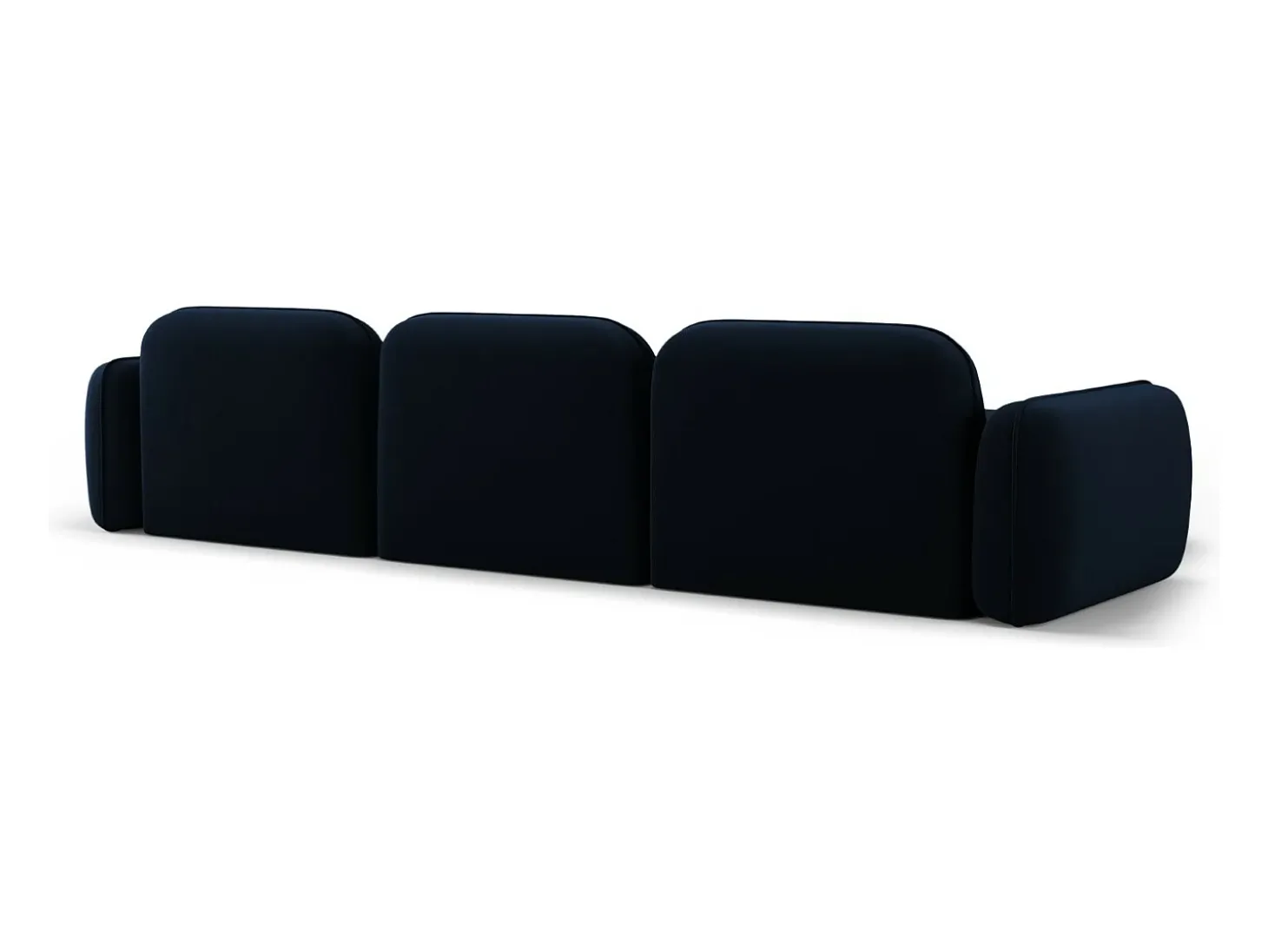 CXL by Christian Lacroix - Sofá modular de canto esquerdo "Lucien" 4 lugares em veludo azul real - 320x165x70cm