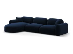 CXL by Christian Lacroix - Sofá modular de canto esquerdo "Lucien" 4 lugares em veludo azul real - 320x165x70cm