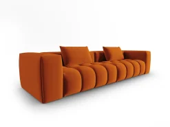 CXL by Christian Lacroix - Sofá modular "Lorella" 5 lugares em veludo terracota - 290x85x70cm