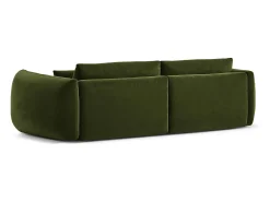 CXL by Christian Lacroix - Sofá modular "Maurie" 4 lugares em veludo verde exército - 264x107x90cm