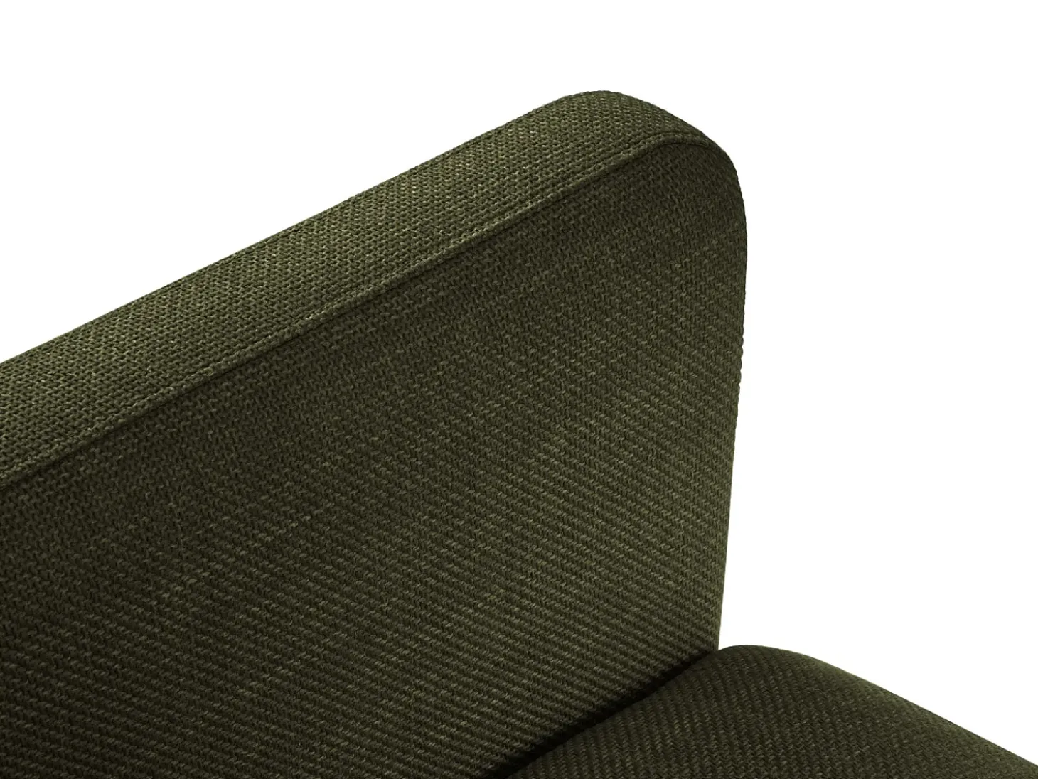 CXL by Christian Lacroix - Sofá convertível de canto direito com caixa de arrumação "Yanis" 5 lugares em tecido estrutural verde - 280x170x80cm