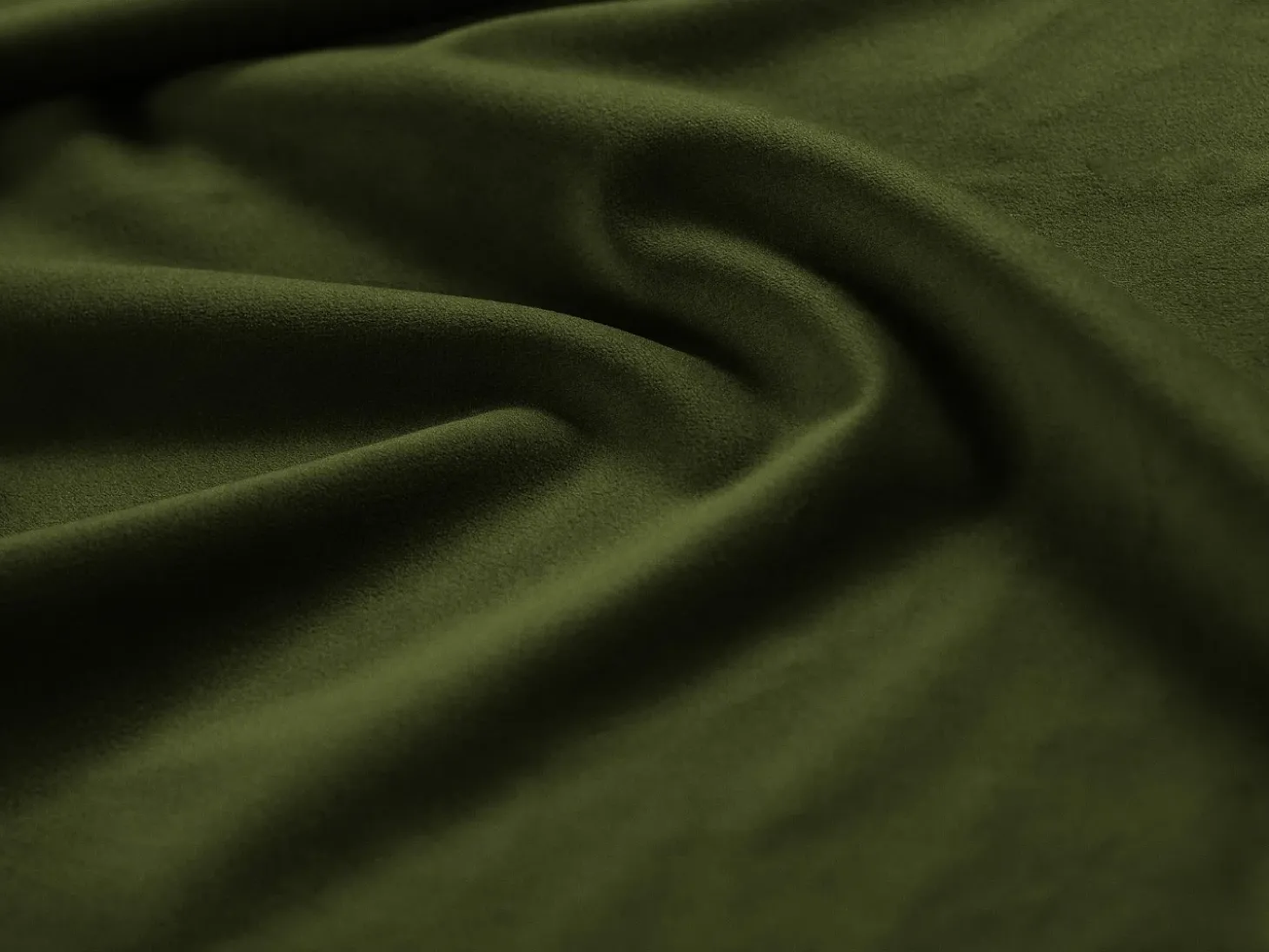 CXL by Christian Lacroix - Sofá modular "Maurie" 3 lugares em veludo verde exército - 224x107x90cm