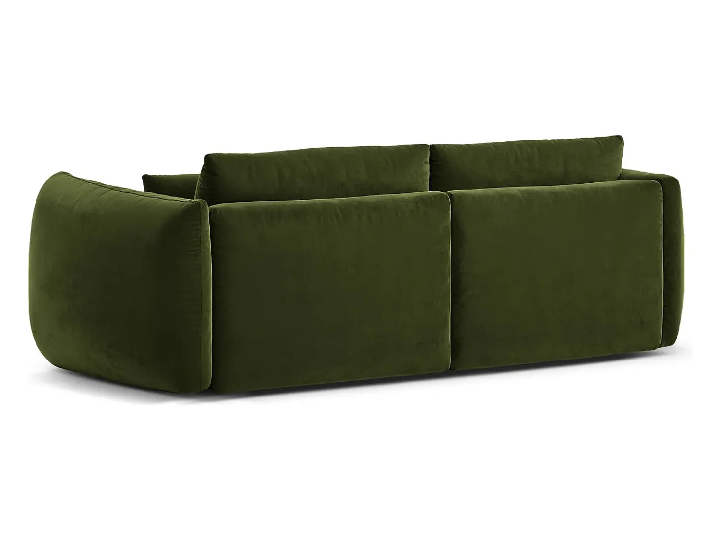 CXL by Christian Lacroix - Sofá modular "Maurie" 3 lugares em veludo verde exército - 224x107x90cm