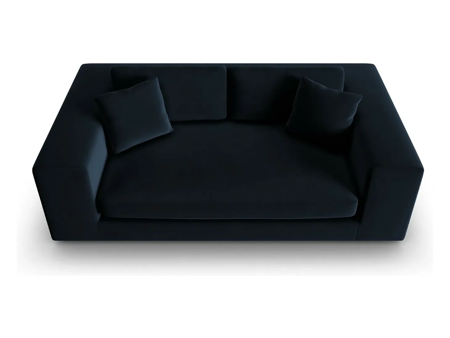 CXL by Christian Lacroix - Sofá "Tendance" 3 lugares em veludo azul escuro - 220x122x72cm