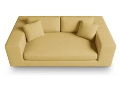 CXL by Christian Lacroix - Sofá "Tendance" 3 lugares em tecido estrutural amarelo - 220x122x72cm