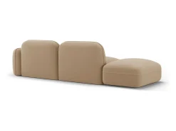 CXL by Christian Lacroix - Sofá modular virado para a esquerda "Lucien" 3 lugares em veludo areia - 295x90x70cm