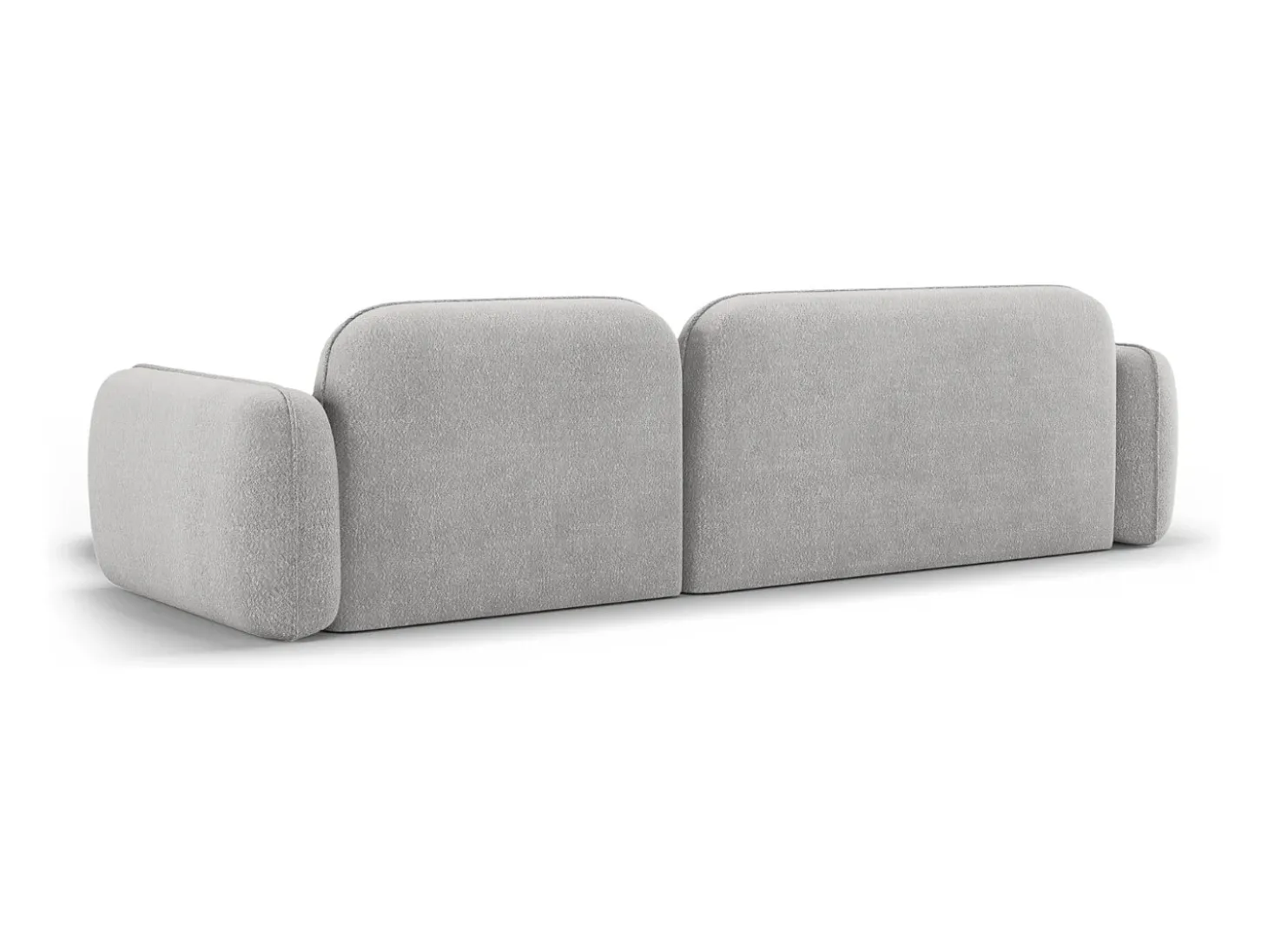 CXL by Christian Lacroix - Sofá modular de canto direito "Lucien" 4 lugares em veludo cinza claro - 275x165x70cm
