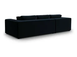 CXL by Christian Lacroix - Sofá de canto esquerdo "Tendance" 5 lugares em veludo azul escuro - 282x174x72cm