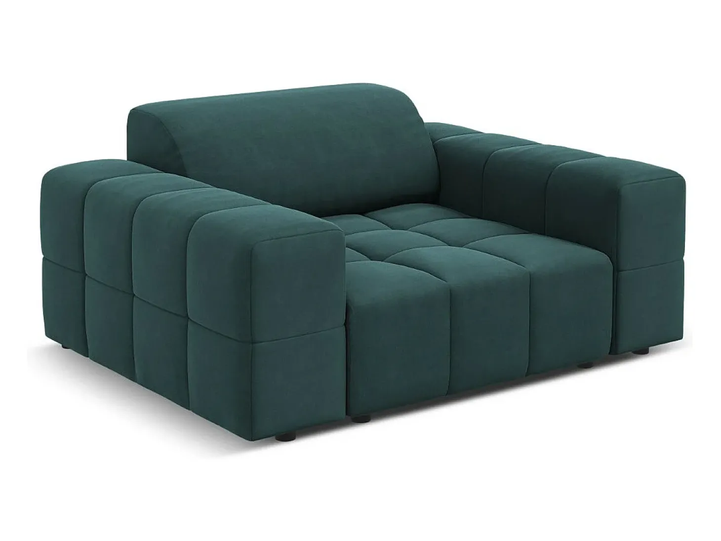 CXL by Christian Lacroix - Poltrona "Luc" em veludo petróleo - 124x102x70cm