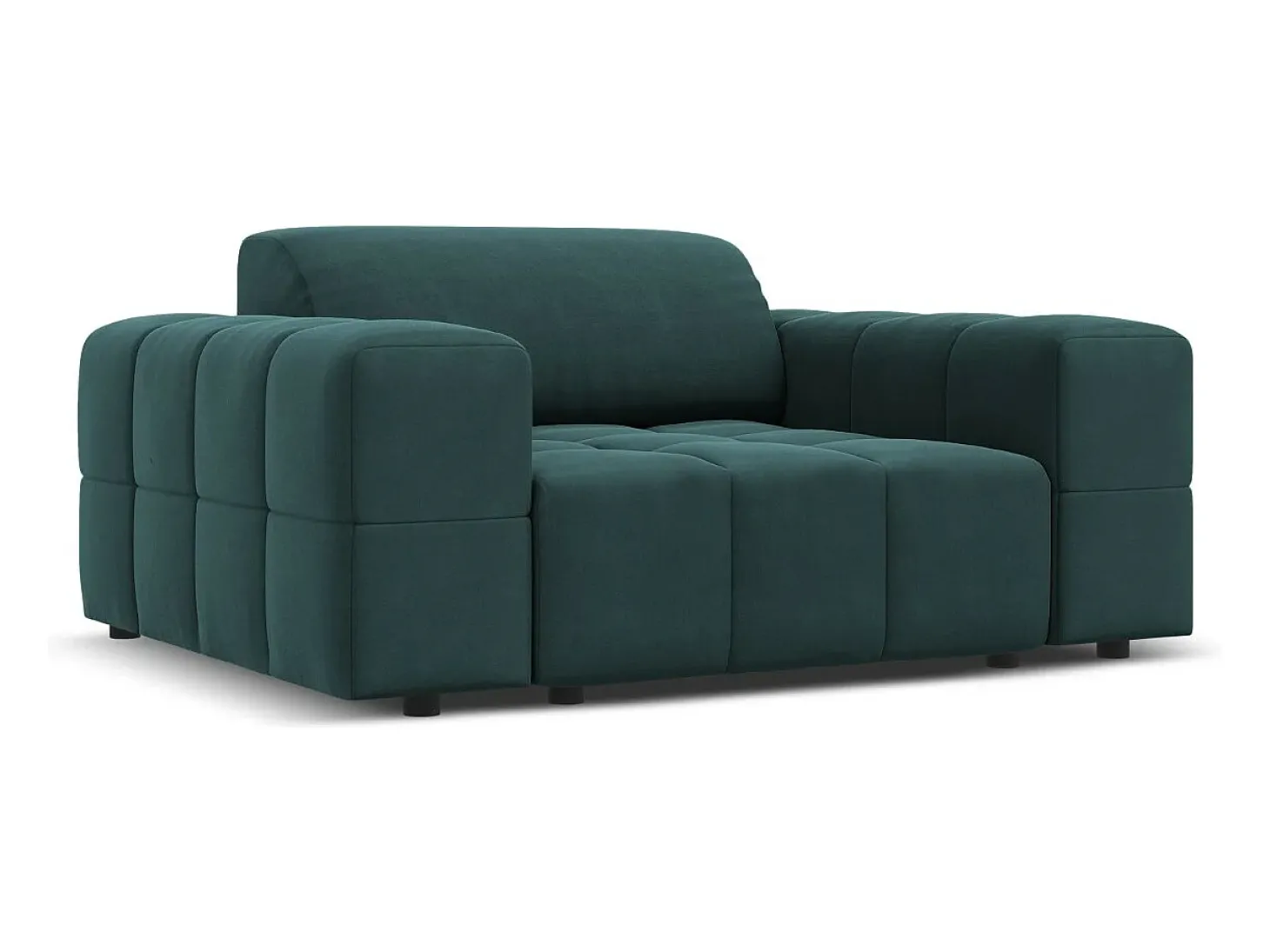 CXL by Christian Lacroix - Poltrona "Luc" em veludo petróleo - 124x102x70cm