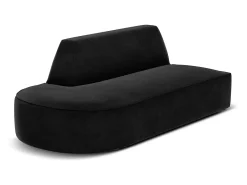 CXL by Christian Lacroix - Sofá modular virado para a esquerda "Charles" 2 lugares em veludo preto - 181x93x69cm