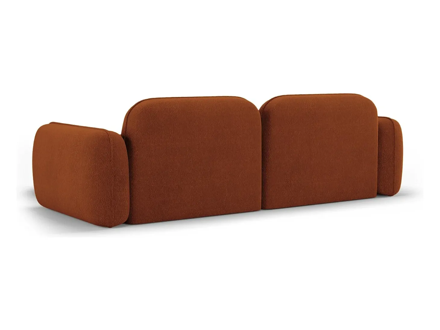 CXL by Christian Lacroix - Sofá modular de canto direito "Lucien" 3 lugares em veludo terracota - 230x165x70cm