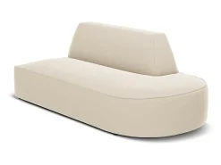 CXL by Christian Lacroix - Sofá modular direito "Charles" 2 lugares em veludo bege - 181x93x69cm