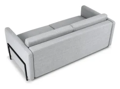 CXL by Christian Lacroix - Sofá-cama "Yanis" 3 lugares em tecido estrutural cinza claro - 202x102x80cm